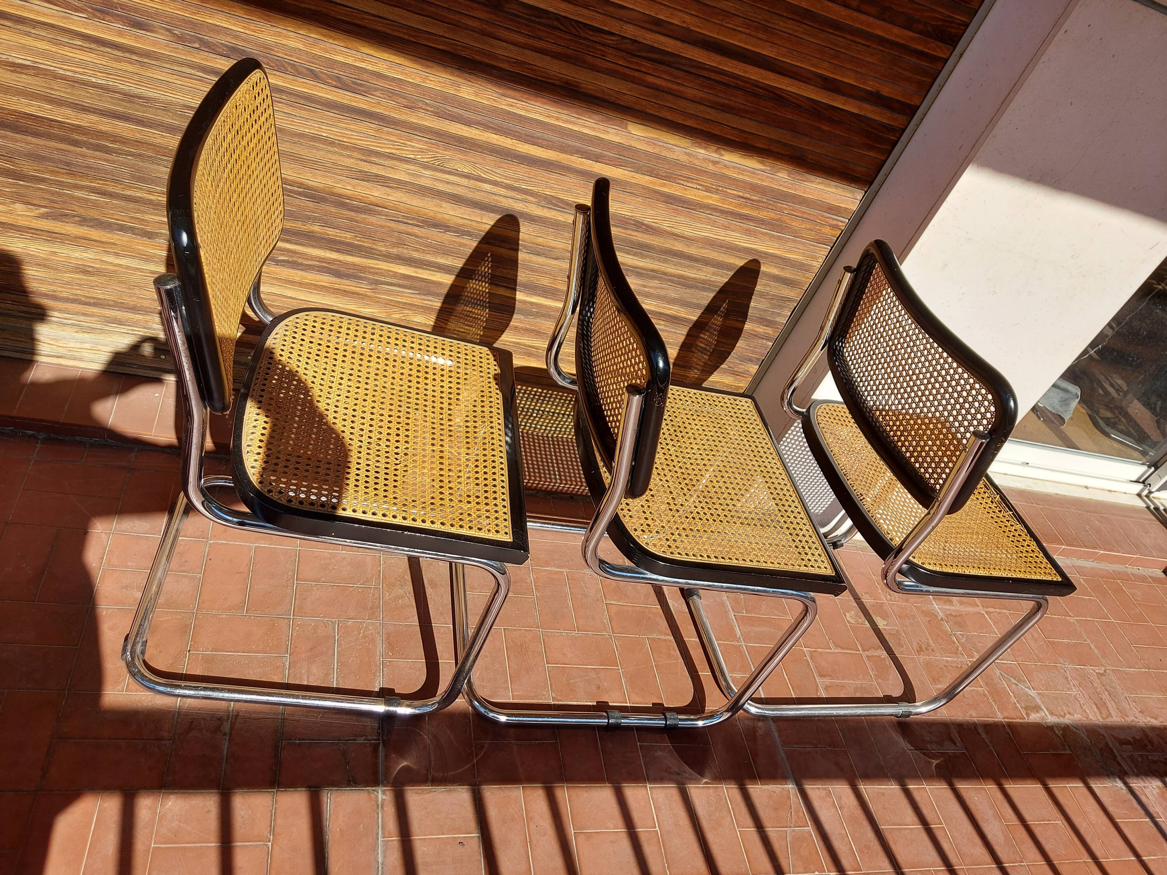 3 chairs Marcel Breuer B32