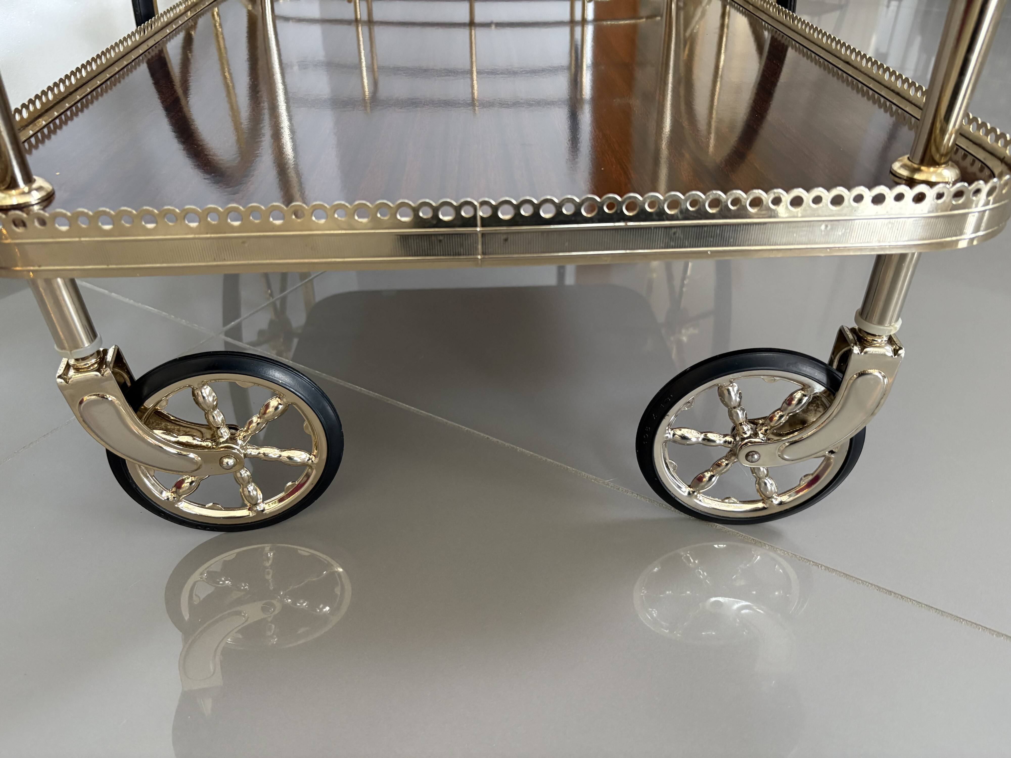 Desserte roulante - Chariot de bar vintage - Style Hollywood Regency