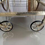 Desserte roulante - Chariot de bar vintage - Style Hollywood Regency