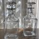 Crystal carafes with stoppers