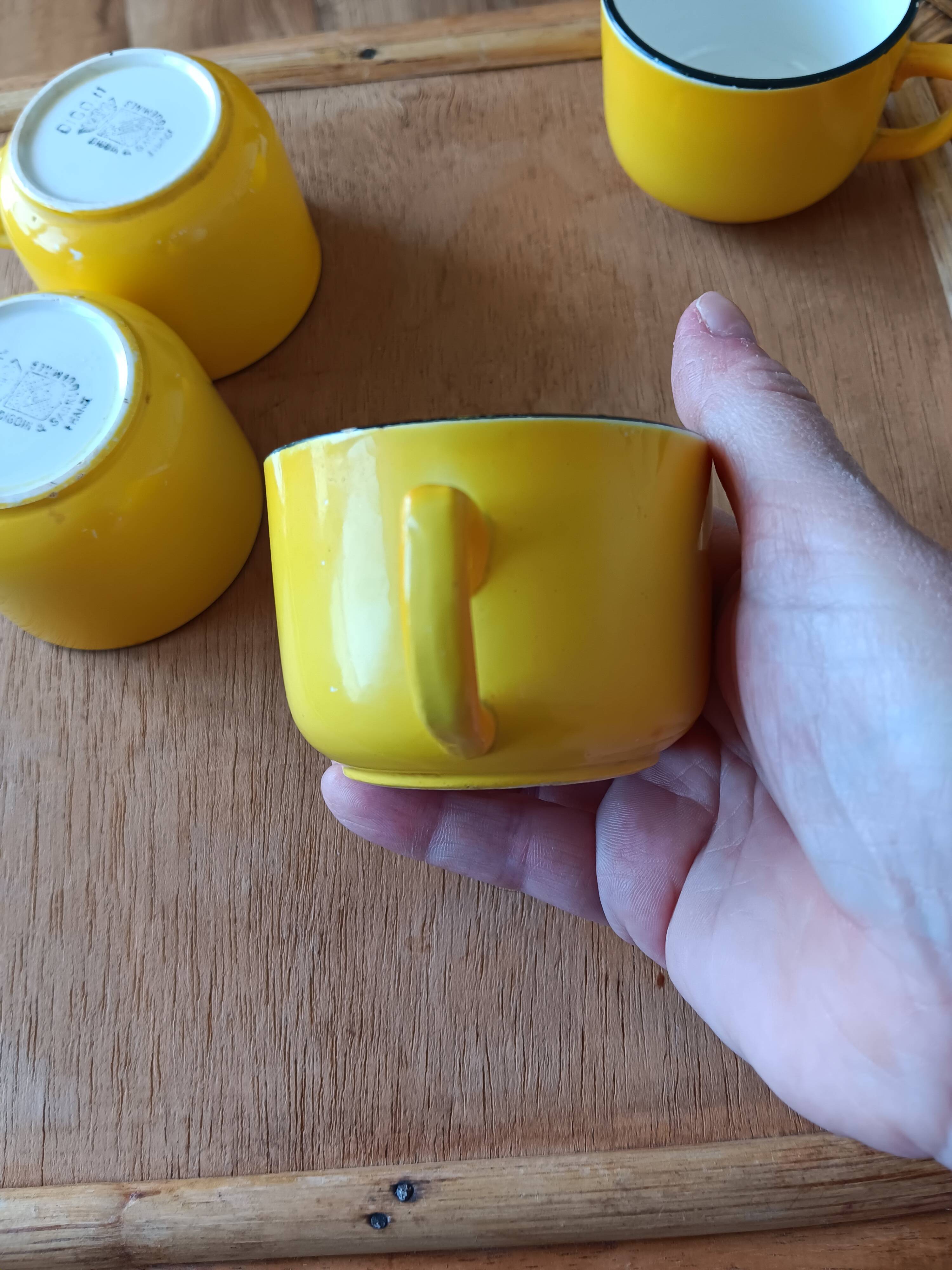 Antique coffee cups Digoin & Sarreguemines