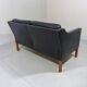 Black leather sofa by Børge Mogensen for Fredericia, Denmark