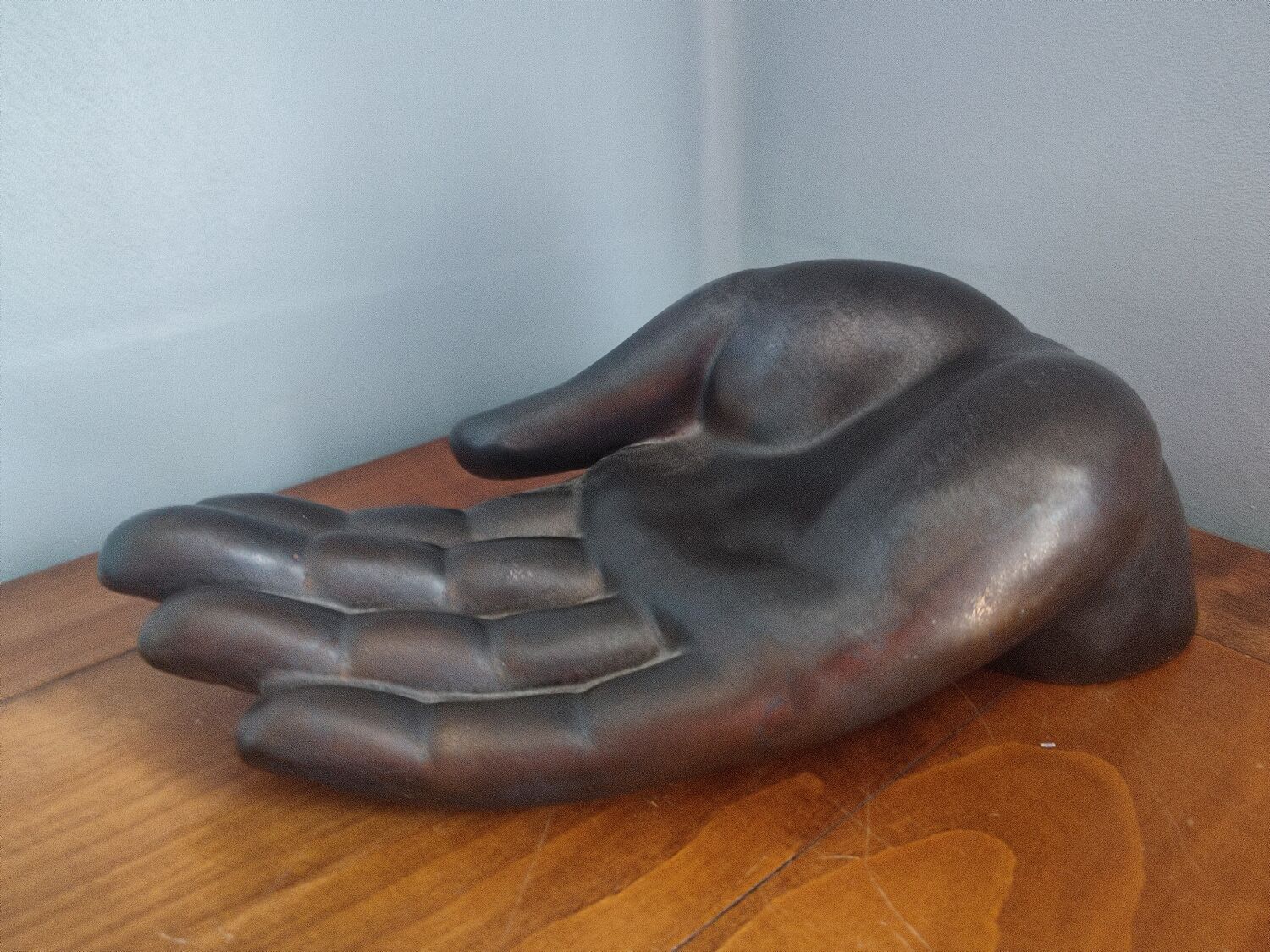 Empty vintage ceramic hand pocket