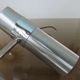 Pair of wall lamps, chrome metal and brushed aluminum 60s 70s