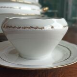 SFP service dish set - Limoges - White and golden