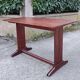 restored bistro table teak finish 1950