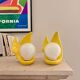 Pair of bright yellow POP lamps - 1980.