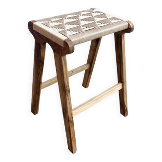Walnut wood bar stool