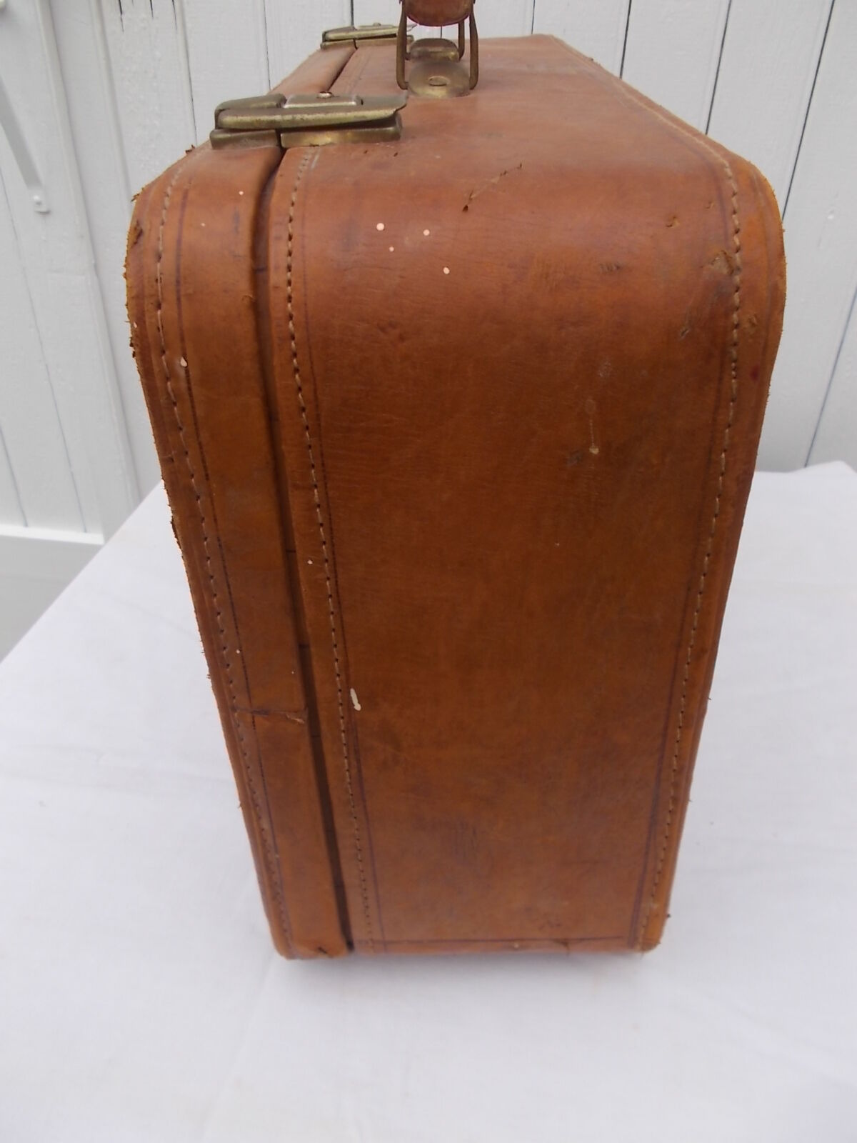 Vintage leather suitcase