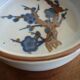 3 ceramic casserole dishes with blue and brown branch pattern