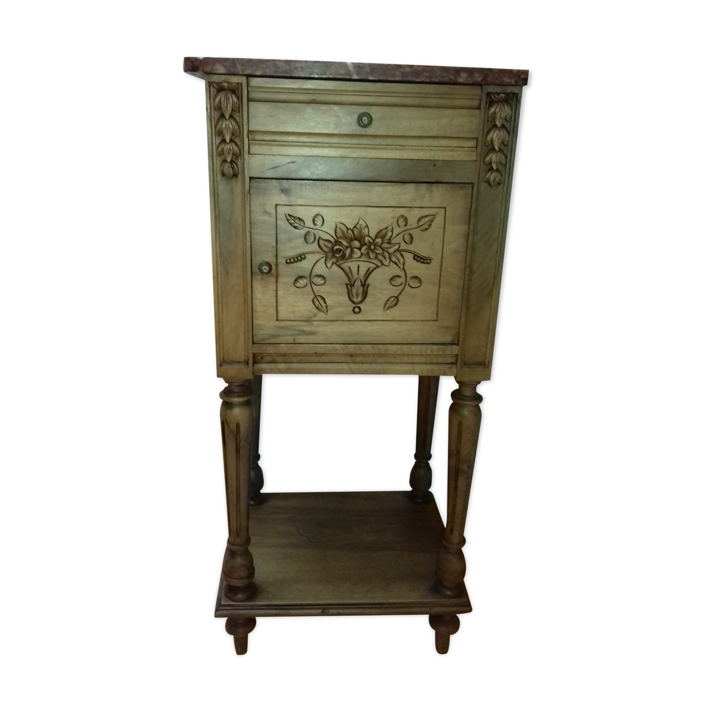 Chevet ou table d'appoint art déco avec marbre