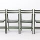 Set of 4 Vintage Green Folding Chairs, German Beech Wood Chairs,  60s–70s