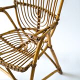 Fauteuil de bureau en rotin