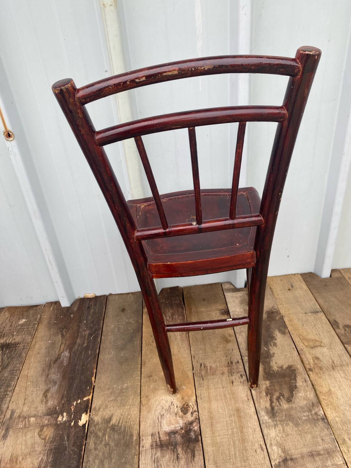 Antique Thonet style bistro chair turned wood vintage brown