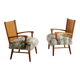 Paire de fauteuils suédois modernes du milieu du siècle en pin, années 1940.