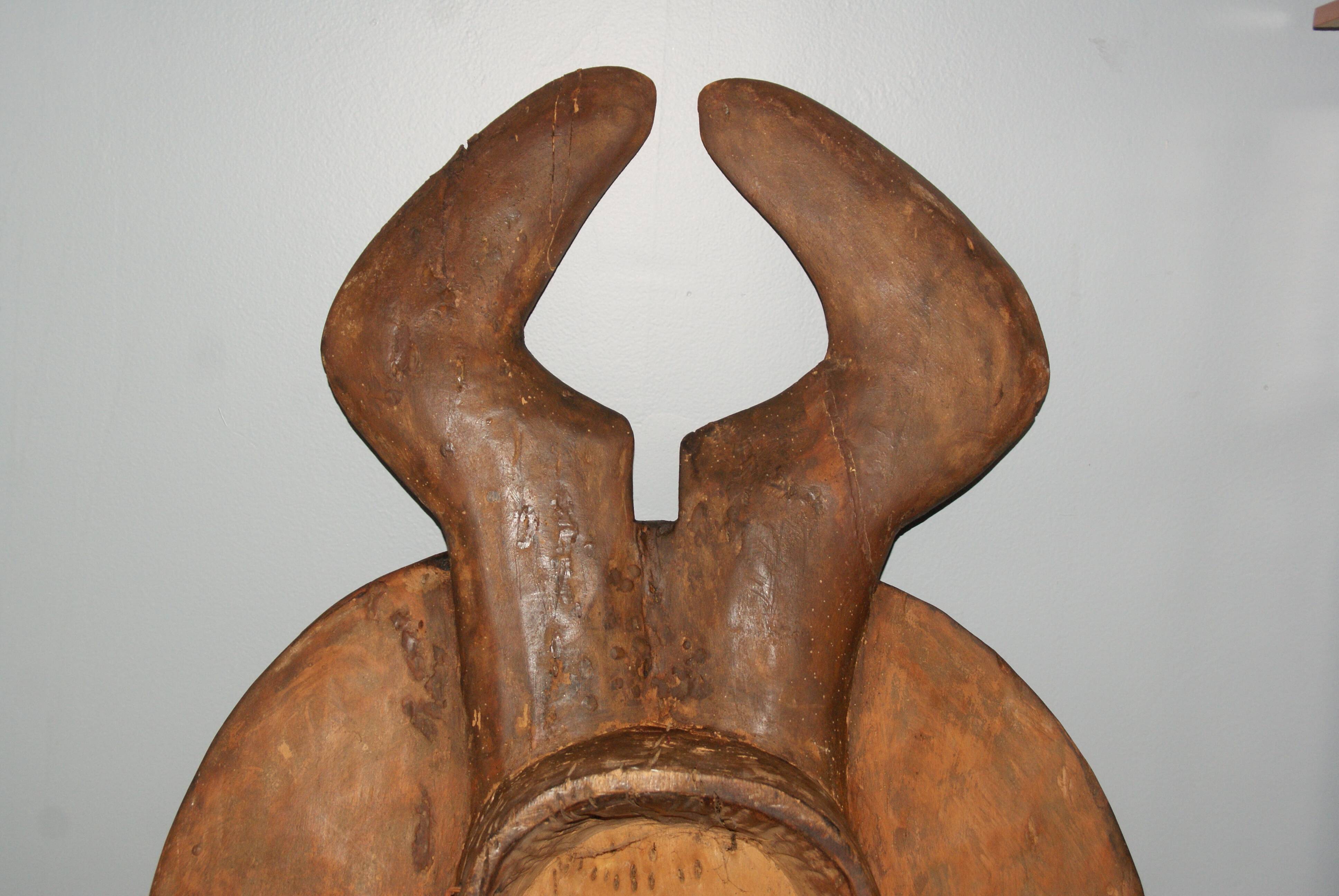 African lunar baoule mask or klé klé (ivory coast)