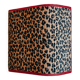 La divine – pleated leopard applique.