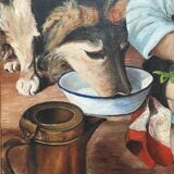 The child and his dog
