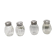 Set of 4 Christofle salt cellars - Glass and solid silver
