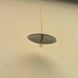 Vintage industrial pendant light farmhouse style old loft green and white lampshade