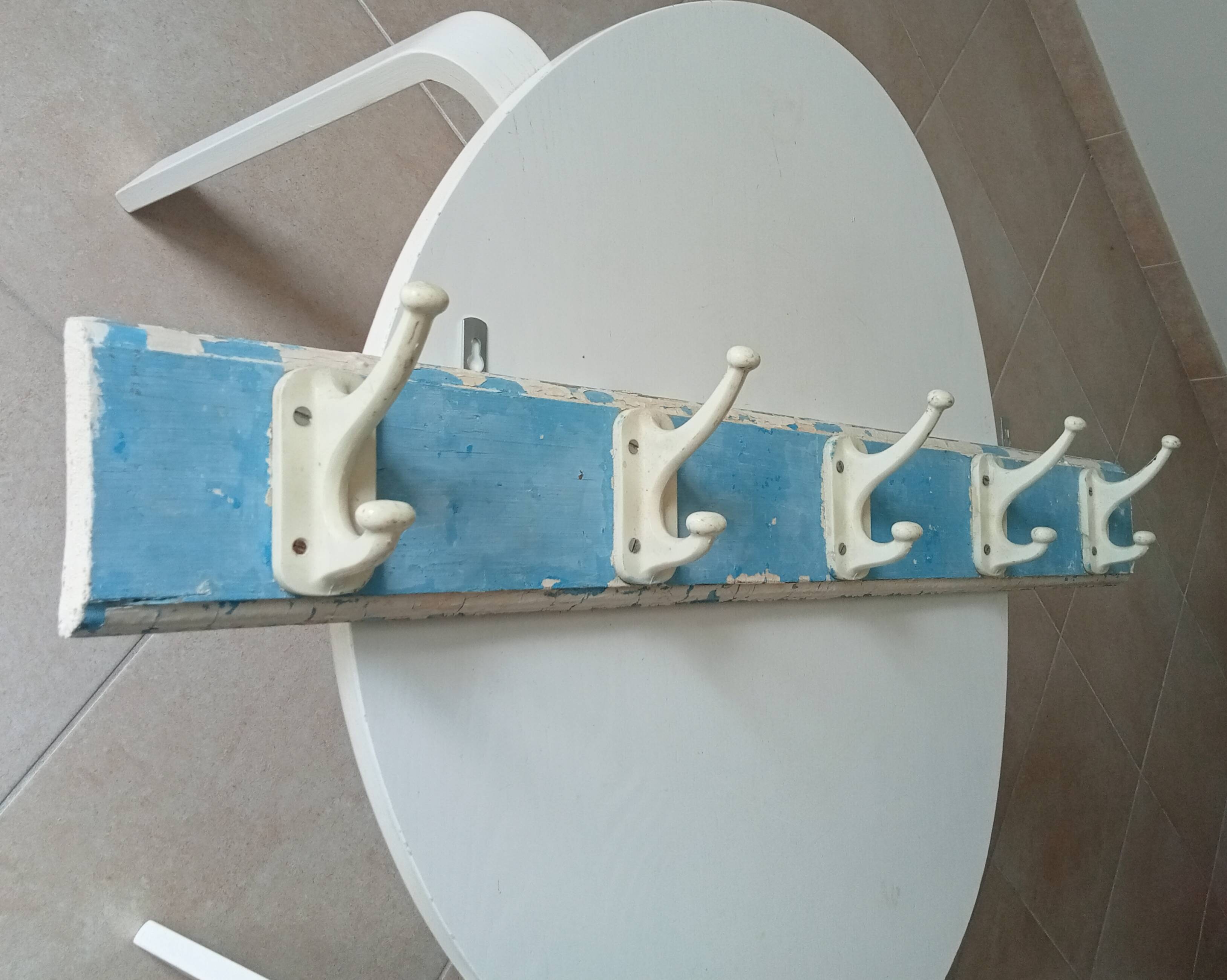 Vintage wall coat rack from the 60s/70s