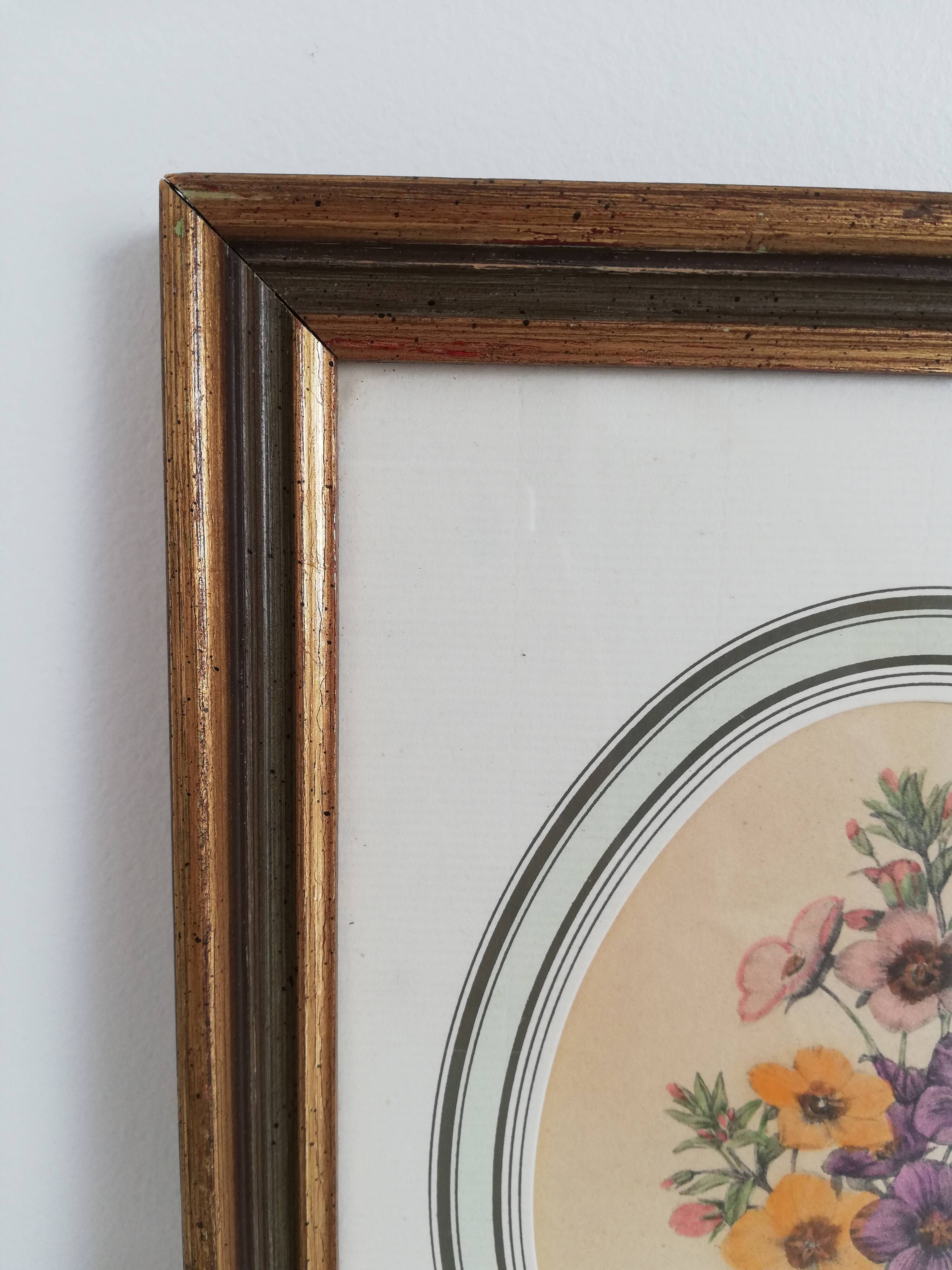 Old watercolor frame 1950