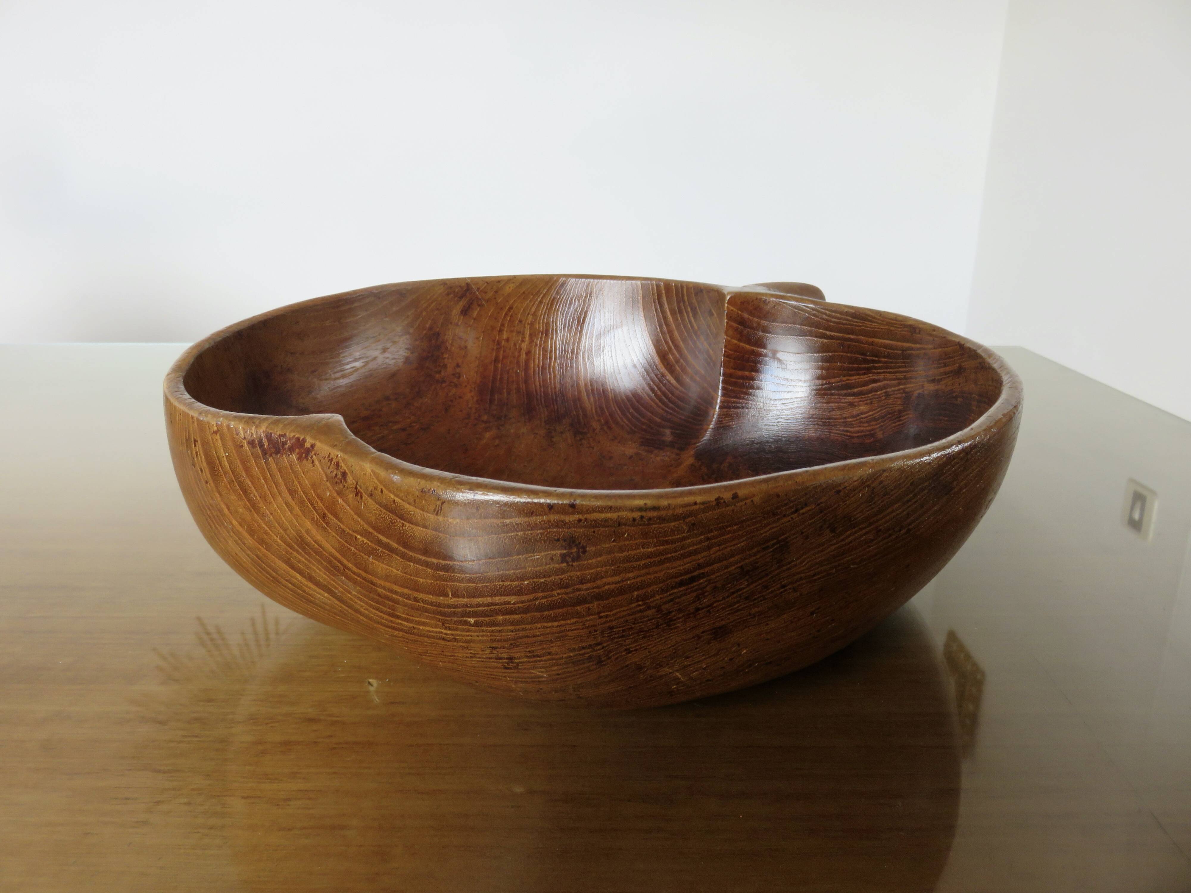 Teak fruit basket "apple" 60s 70s