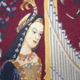 Hand-woven aubusson wall tapestry / the lady with the unicorn