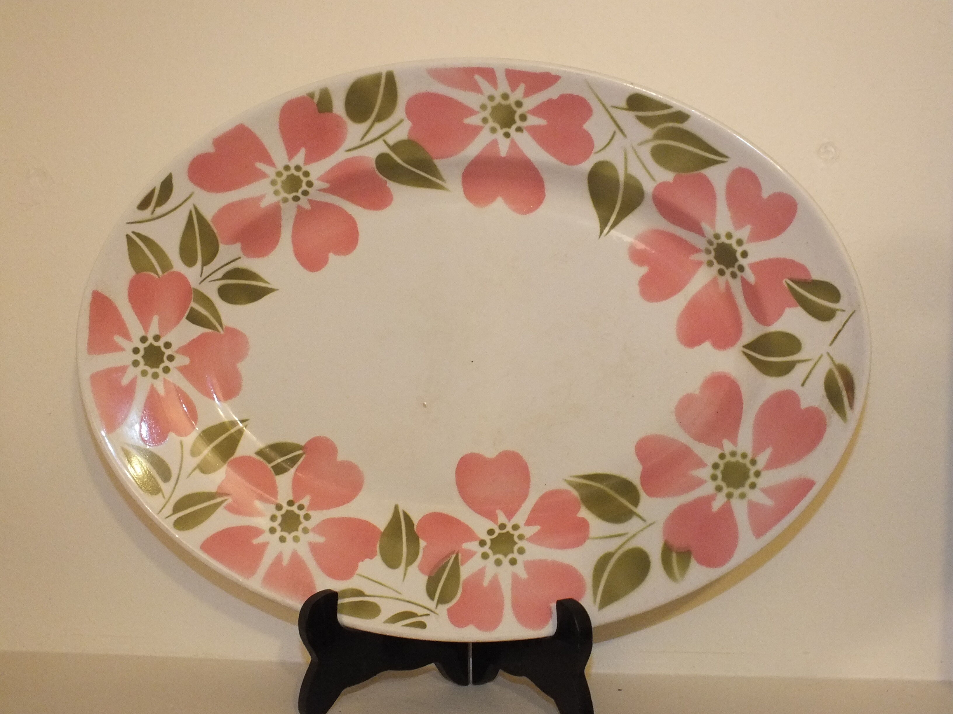 Vintage oval dish Digoin Sarreguemines model Eddy