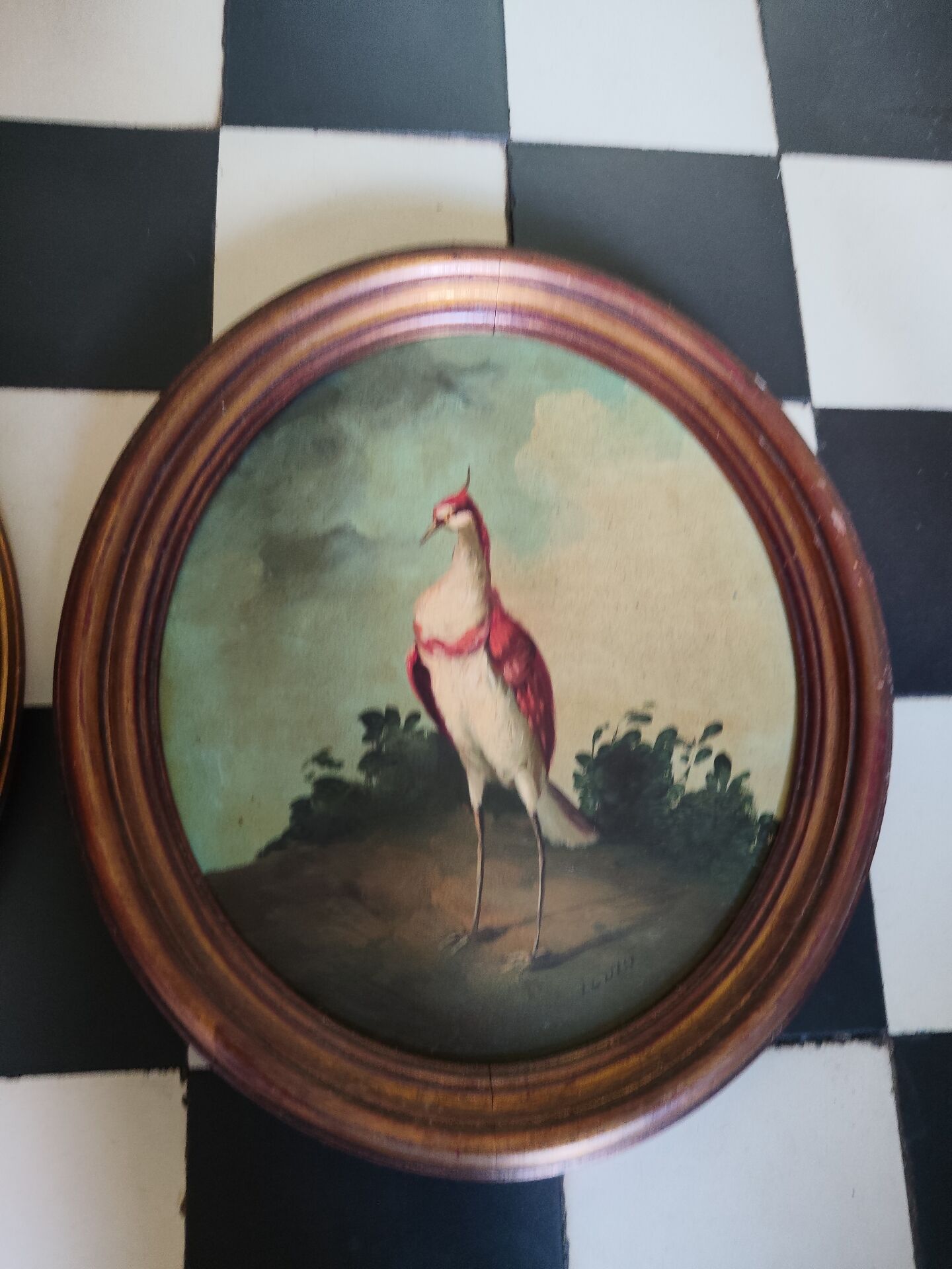 Pair of bird paintings