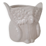 Vase / White owl planter