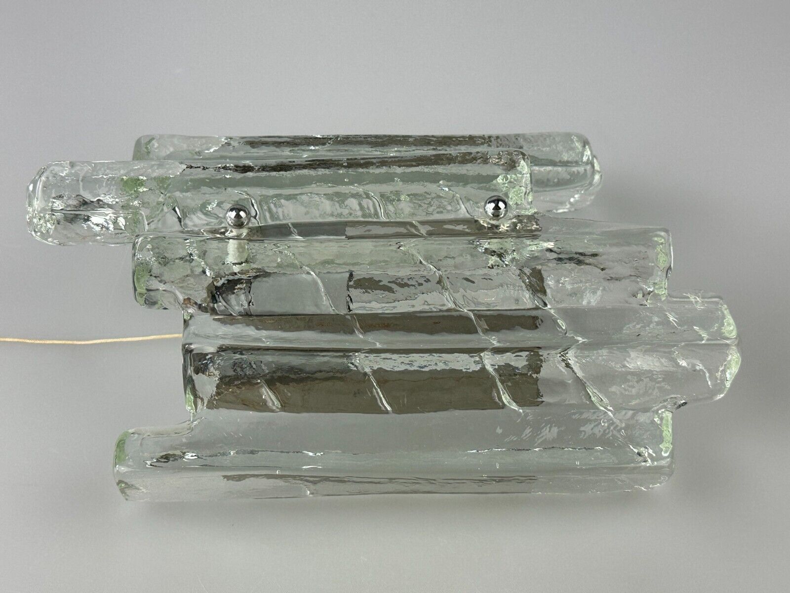 Wall lamp Wall Sconce Fischer Leuchten Germany Ice Glas Design