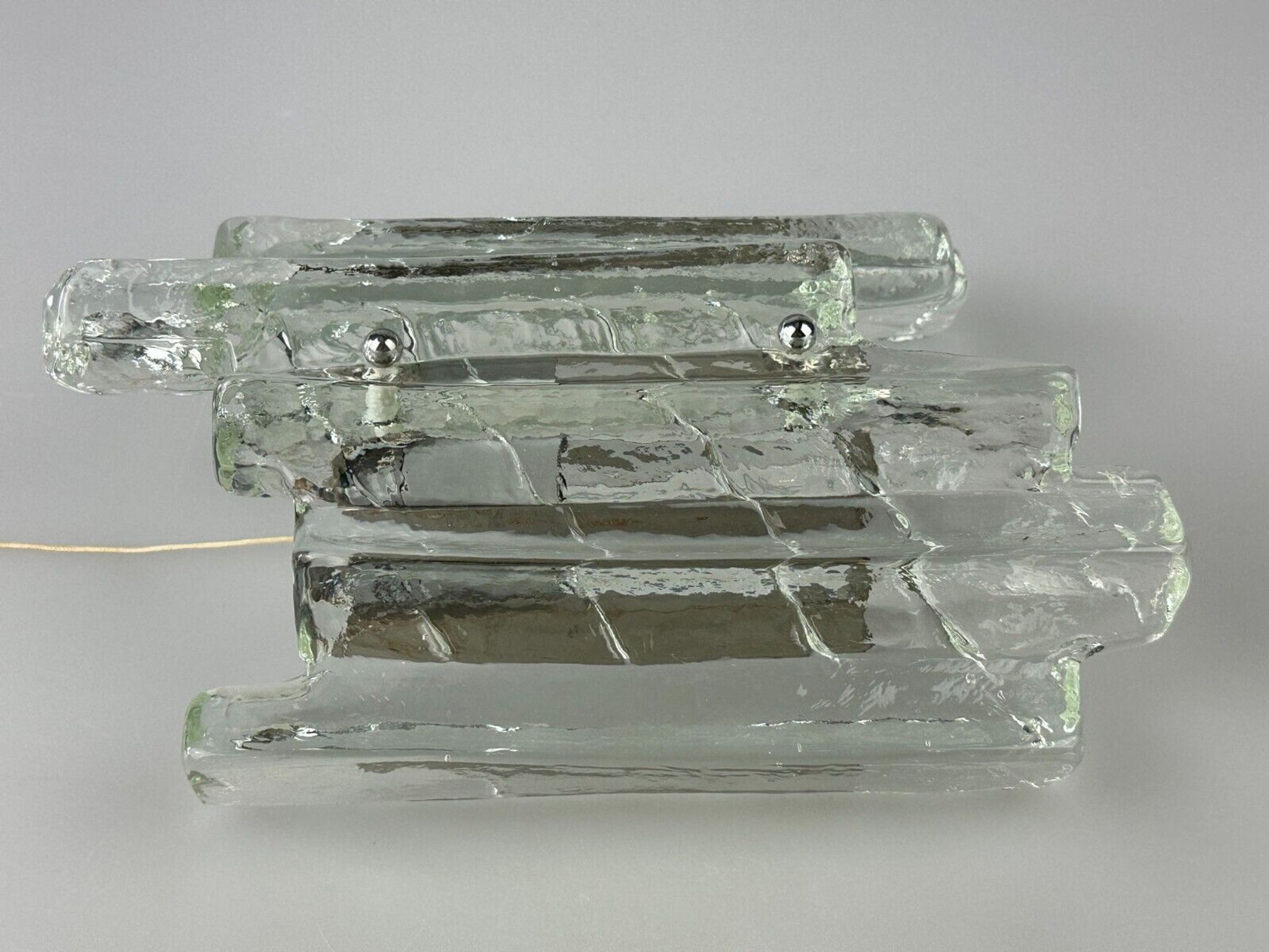 Wall lamp Wall Sconce Fischer Leuchten Germany Ice Glas Design