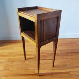 Antique walnut bedside table in the Directoire style