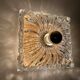 Pair large vintage architectonic wall lamps, 60s, glass