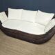 Banquette en rotin marron