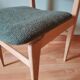 Green boucle Scandinavian chairs