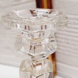 Pair of glass candlesticks