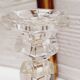 Paire bougeoirs verre