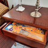 Bahut-dressoir acajou étiqueté "De Coene-Courtrai"