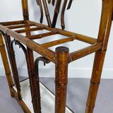 Bamboo coat rack with umbrella stand