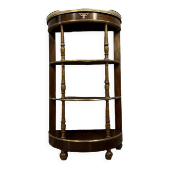 Louis XVI style half-moon Parisian shelf console in mahogany circa 1850