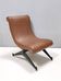 Brown Skai Lounge Chair with Black Varnished Metal Legs, Italy