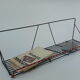 Vintage wall shelf made of metal wire