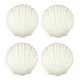 Lot de 4 grandes appliques en verre opalin en forme de coquillage, Limbourg, années 1970