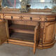 Half-moon shaped row sideboard napoleon iii era in speckled maple