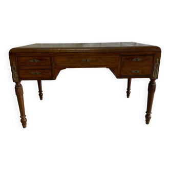 Bureau plat de style Empire acajou