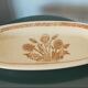 Large Oval Antique Ceramic / Stoneware Dish with Floral and Thistle Decoration