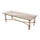 Table vintage années 70 en laiton et lucite design par sandro petti pour metalarte