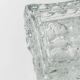 Large Vintage Murano Glass Ashtray - Transparent Glass with Ice Texture, Italian 1970s Design